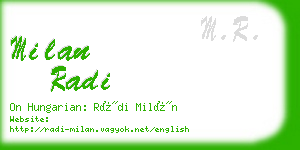 milan radi business card
